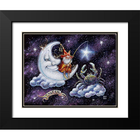 Cancer Black Modern Wood Framed Art Print with Double Matting by Bell, Bill