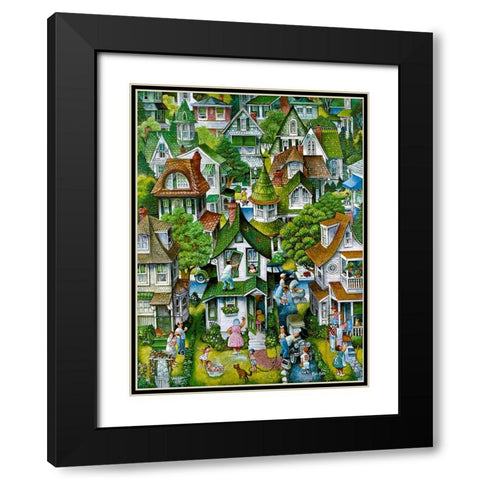 Suburban  Black Modern Wood Framed Art Print with Double Matting by Bell, Bill