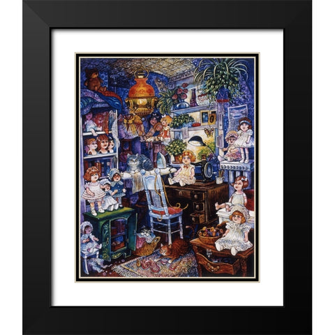 The Doll Room  Black Modern Wood Framed Art Print with Double Matting by Bell, Bill