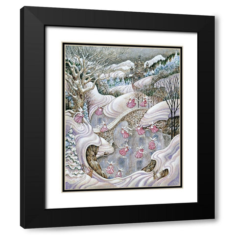 The Pink Ladies Black Modern Wood Framed Art Print with Double Matting by Bell, Bill