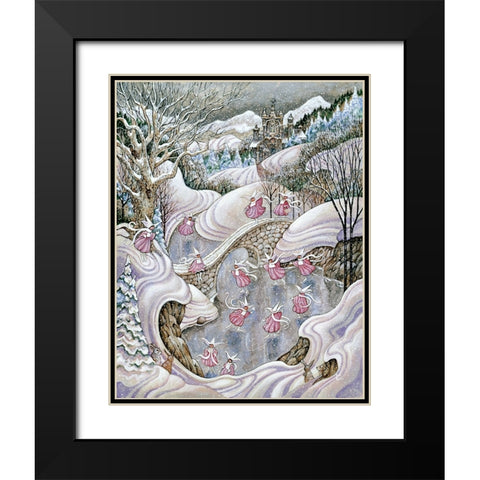 The Pink Ladies Black Modern Wood Framed Art Print with Double Matting by Bell, Bill