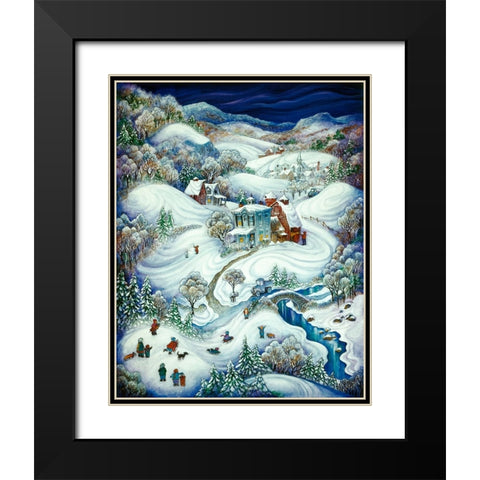 Robs House Black Modern Wood Framed Art Print with Double Matting by Bell, Bill