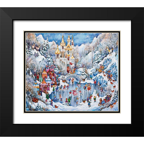 Camelot Winter Black Modern Wood Framed Art Print with Double Matting by Bell, Bill