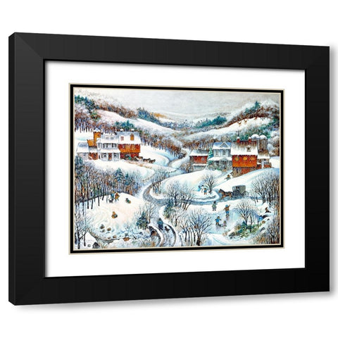 When Winter Comes Black Modern Wood Framed Art Print with Double Matting by Bell, Bill