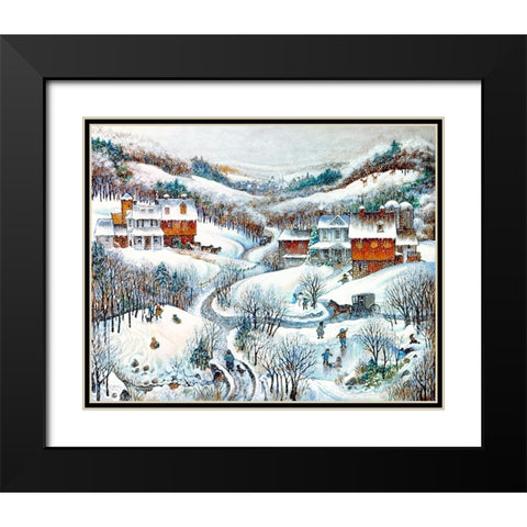 When Winter Comes Black Modern Wood Framed Art Print with Double Matting by Bell, Bill