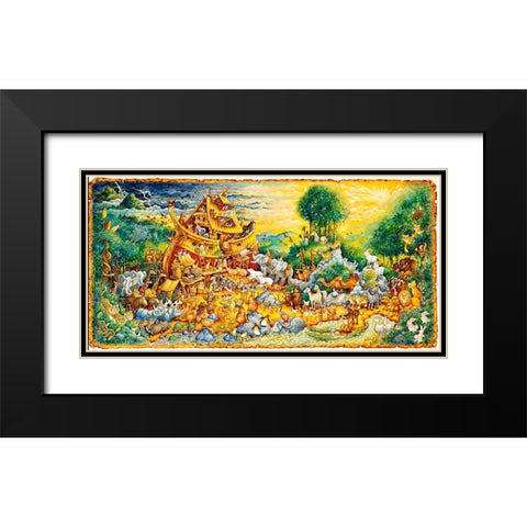 Moving Day Black Modern Wood Framed Art Print with Double Matting by Bell, Bill