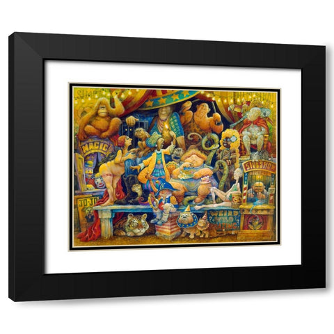 Sideshow Black Modern Wood Framed Art Print with Double Matting by Bell, Bill