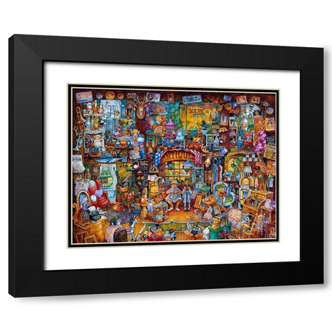The Antiques Black Modern Wood Framed Art Print with Double Matting by Bell, Bill