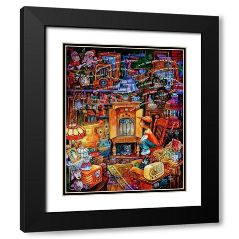 The Magic Box Black Modern Wood Framed Art Print with Double Matting by Bell, Bill