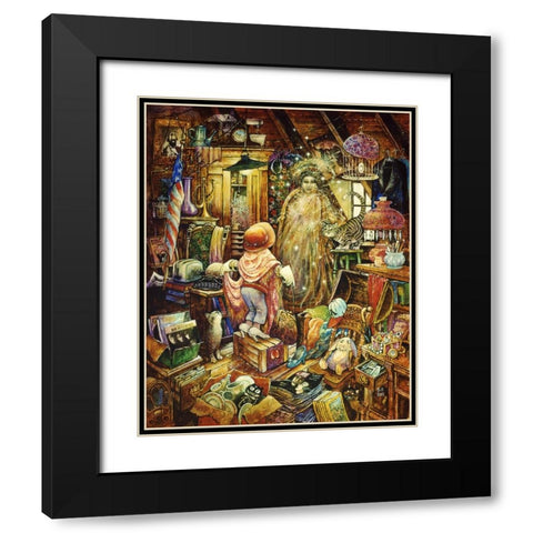 Pretending Black Modern Wood Framed Art Print with Double Matting by Bell, Bill