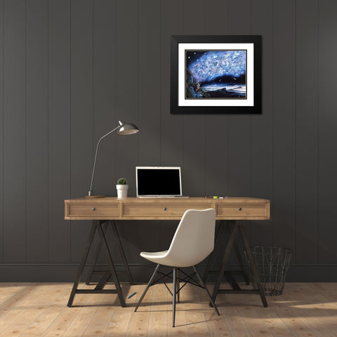 Stargazer Black Modern Wood Framed Art Print with Double Matting by Bell, Bill