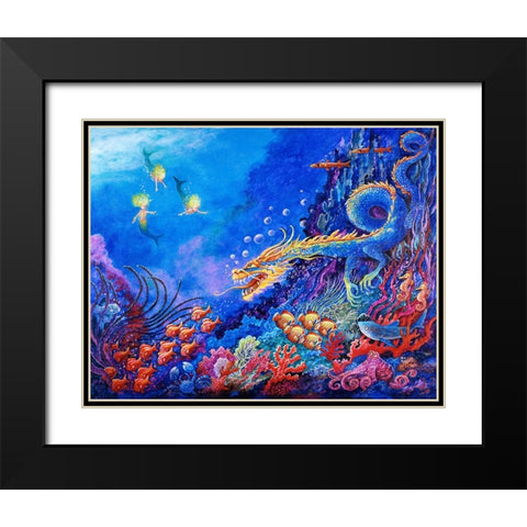 The Sea Dragon Black Modern Wood Framed Art Print with Double Matting by Bell, Bill