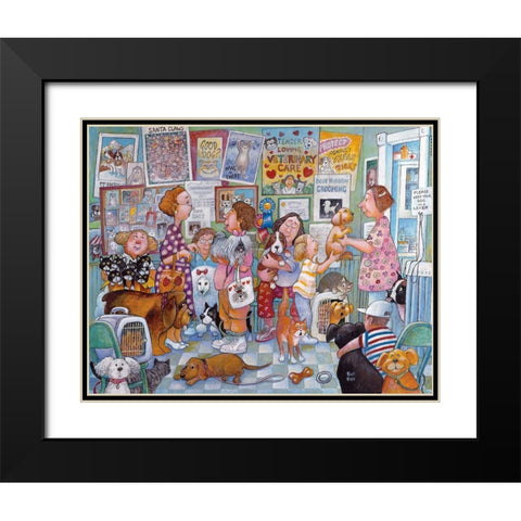 Tender Loving Vet Black Modern Wood Framed Art Print with Double Matting by Bell, Bill