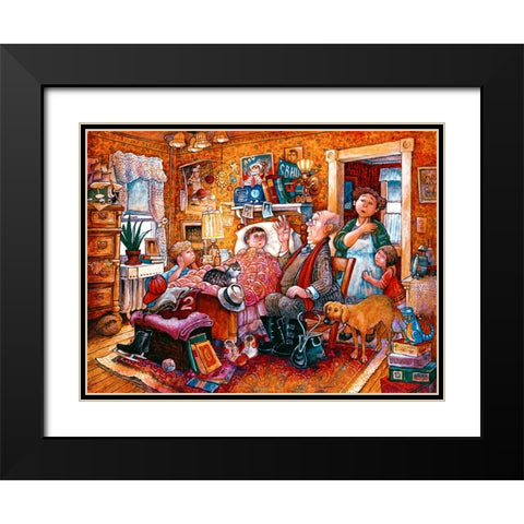 House Calls Black Modern Wood Framed Art Print with Double Matting by Bell, Bill