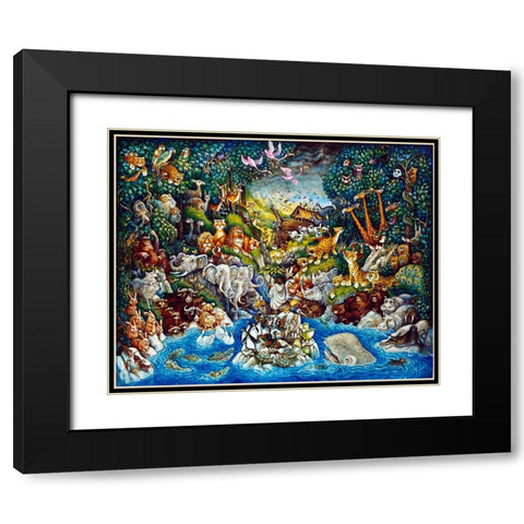 Noahs Quandary Black Modern Wood Framed Art Print with Double Matting by Bell, Bill