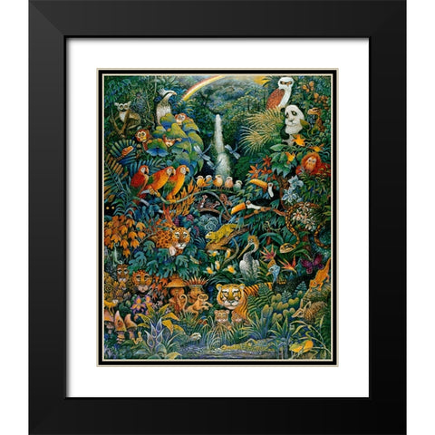 Rainforest  Black Modern Wood Framed Art Print with Double Matting by Bell, Bill