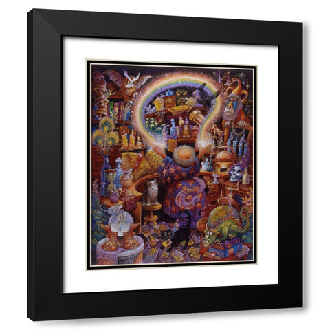 The Rainbow Wizard (Revised) Black Modern Wood Framed Art Print with Double Matting by Bell, Bill