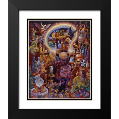 The Rainbow Wizard (Revised) Black Modern Wood Framed Art Print with Double Matting by Bell, Bill
