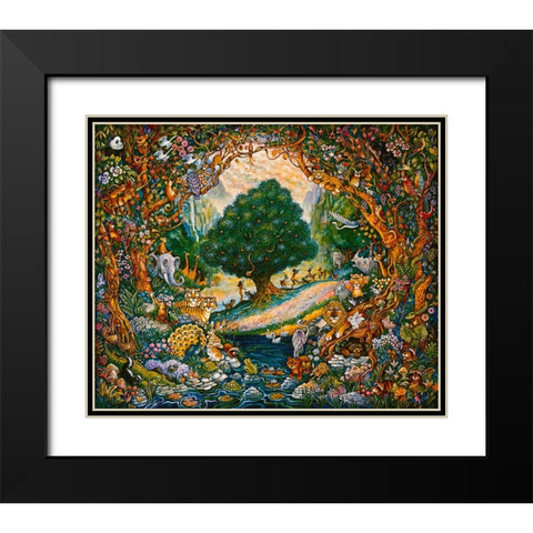 Paradise Black Modern Wood Framed Art Print with Double Matting by Bell, Bill
