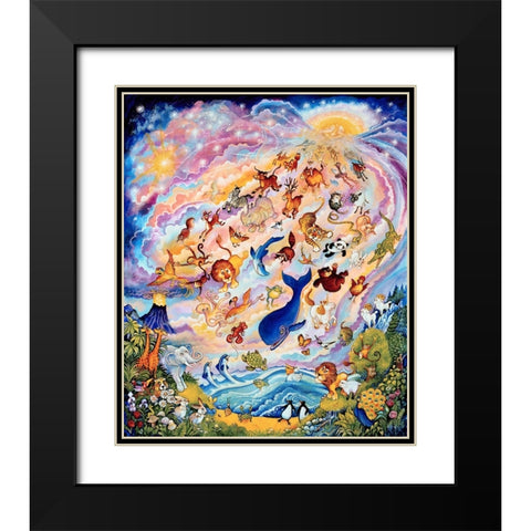 In The Beginning 2  Black Modern Wood Framed Art Print with Double Matting by Bell, Bill