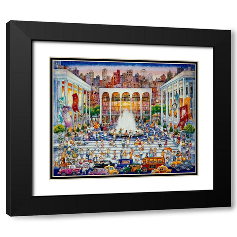 Lincoln Center Black Modern Wood Framed Art Print with Double Matting by Bell, Bill