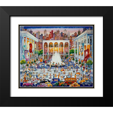 Lincoln Center Black Modern Wood Framed Art Print with Double Matting by Bell, Bill