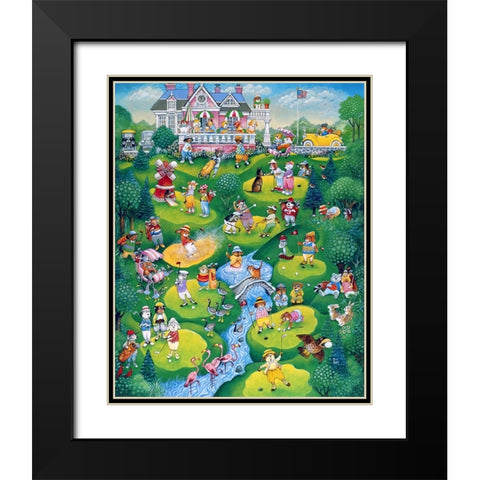 Foreplay Black Modern Wood Framed Art Print with Double Matting by Bell, Bill