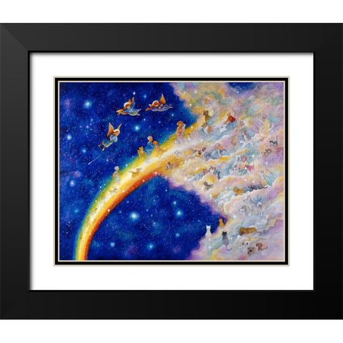 Rainbow Bridge Black Modern Wood Framed Art Print with Double Matting by Bell, Bill