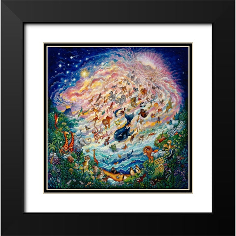 In The Beginning  Black Modern Wood Framed Art Print with Double Matting by Bell, Bill