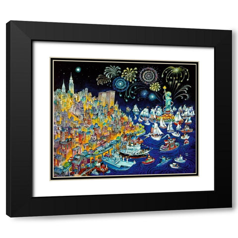 Liberty NYC Black Modern Wood Framed Art Print with Double Matting by Bell, Bill