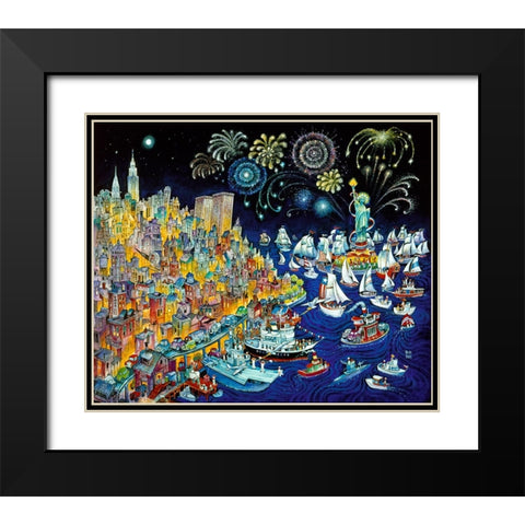 Liberty NYC Black Modern Wood Framed Art Print with Double Matting by Bell, Bill