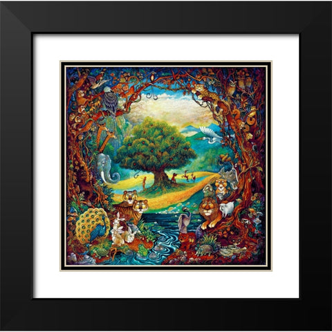 Paradise 2 Black Modern Wood Framed Art Print with Double Matting by Bell, Bill