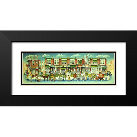 Addison Street Black Modern Wood Framed Art Print with Double Matting by Bell, Bill
