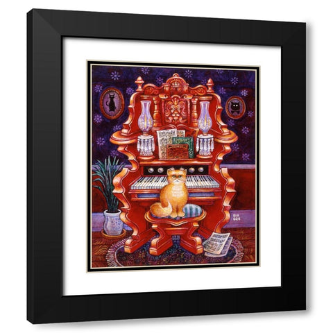 Malcolm W/ Organ Black Modern Wood Framed Art Print with Double Matting by Bell, Bill