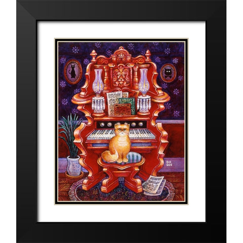 Malcolm W/ Organ Black Modern Wood Framed Art Print with Double Matting by Bell, Bill