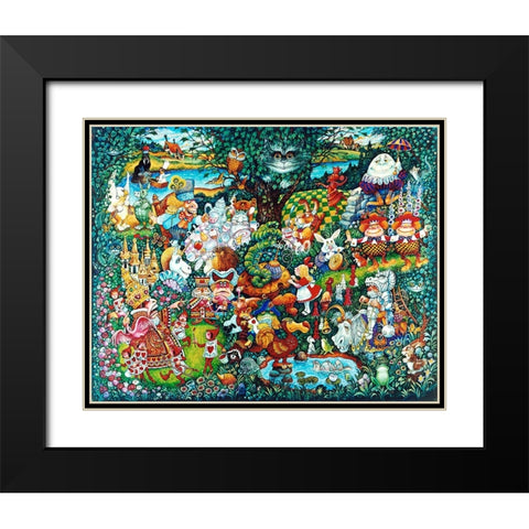 Wonderland Black Modern Wood Framed Art Print with Double Matting by Bell, Bill