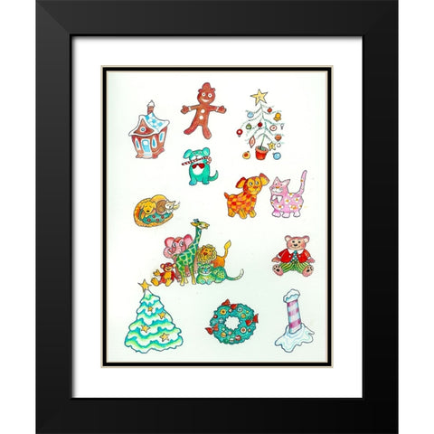 Remark 1 Black Modern Wood Framed Art Print with Double Matting by Bell, Bill