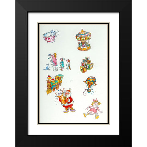 Remark 3 Black Modern Wood Framed Art Print with Double Matting by Bell, Bill