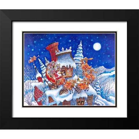 Night B4 A Black Modern Wood Framed Art Print with Double Matting by Bell, Bill