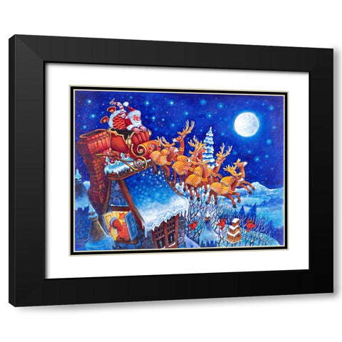 Night B4 B Black Modern Wood Framed Art Print with Double Matting by Bell, Bill