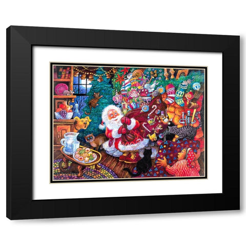 Night B4 C Black Modern Wood Framed Art Print with Double Matting by Bell, Bill