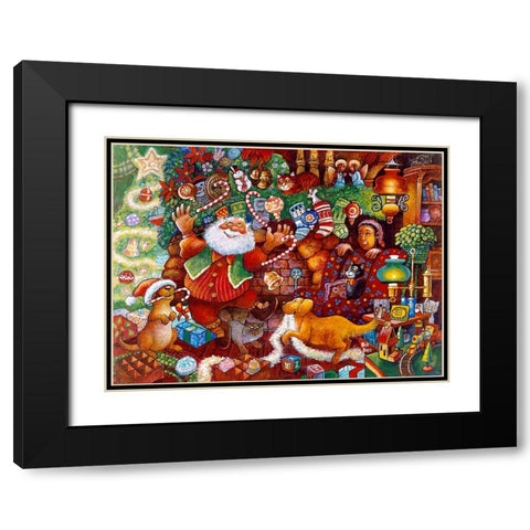Night B4 J Black Modern Wood Framed Art Print with Double Matting by Bell, Bill