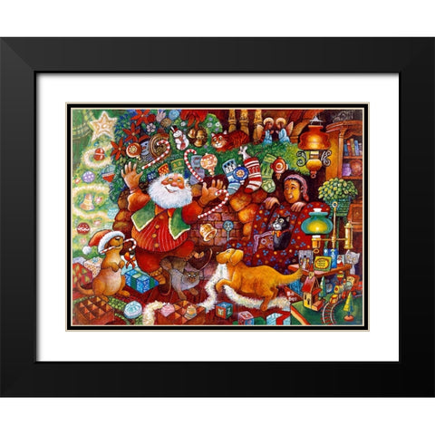 Night B4 J Black Modern Wood Framed Art Print with Double Matting by Bell, Bill