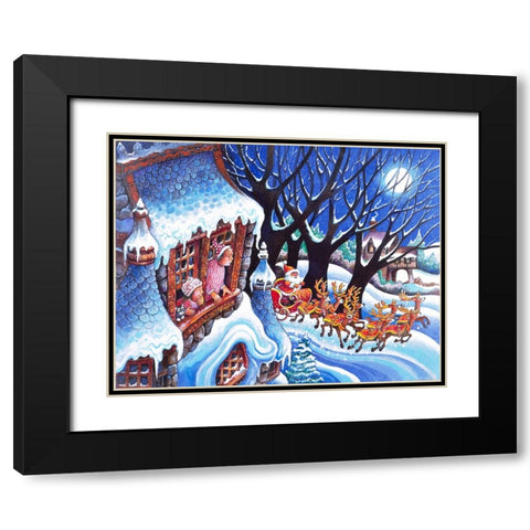 Night B4 M Black Modern Wood Framed Art Print with Double Matting by Bell, Bill
