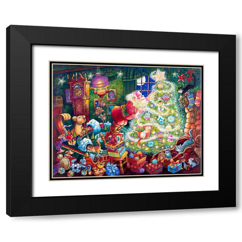 Night B4 N Black Modern Wood Framed Art Print with Double Matting by Bell, Bill