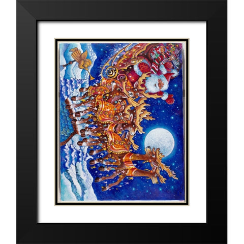 Night B4 O Black Modern Wood Framed Art Print with Double Matting by Bell, Bill