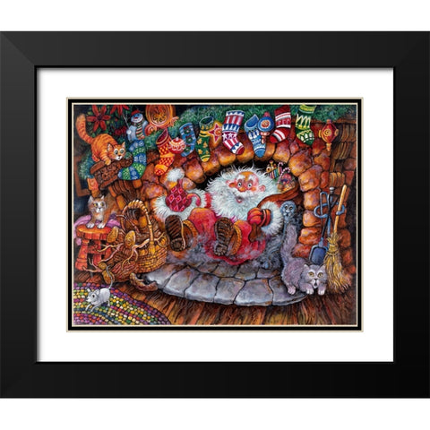 Night B4 Q Black Modern Wood Framed Art Print with Double Matting by Bell, Bill