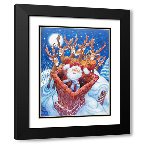 Night B4 S Black Modern Wood Framed Art Print with Double Matting by Bell, Bill