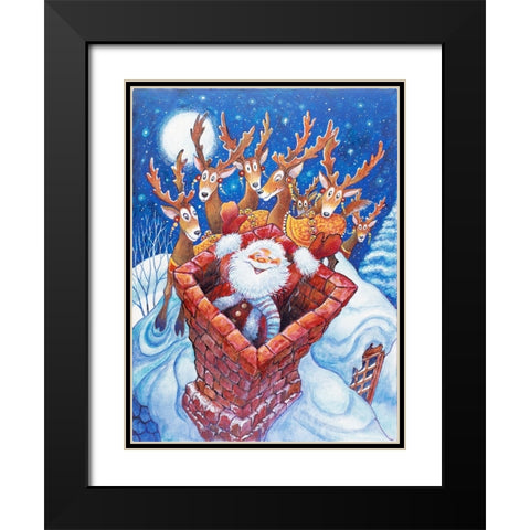 Night B4 S Black Modern Wood Framed Art Print with Double Matting by Bell, Bill