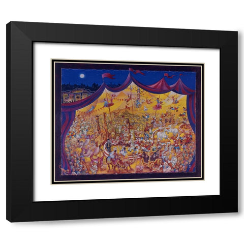 Under The Big Top Black Modern Wood Framed Art Print with Double Matting by Bell, Bill